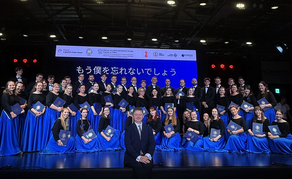 Pozdrowienia z Japonii od Akademickiego Chóru Uniwersytetu Morskiego w Gdyni
