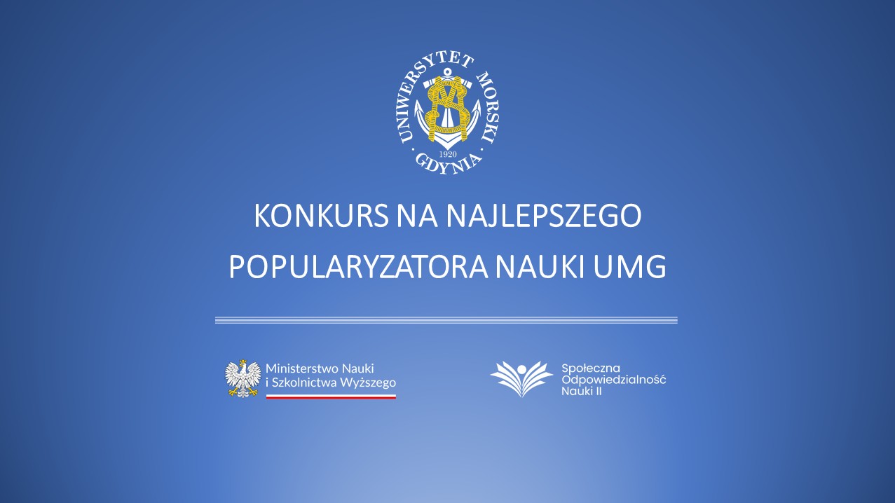 Plansza z tytułem Konkurs na najlepszego popularyzatora nauki UMG