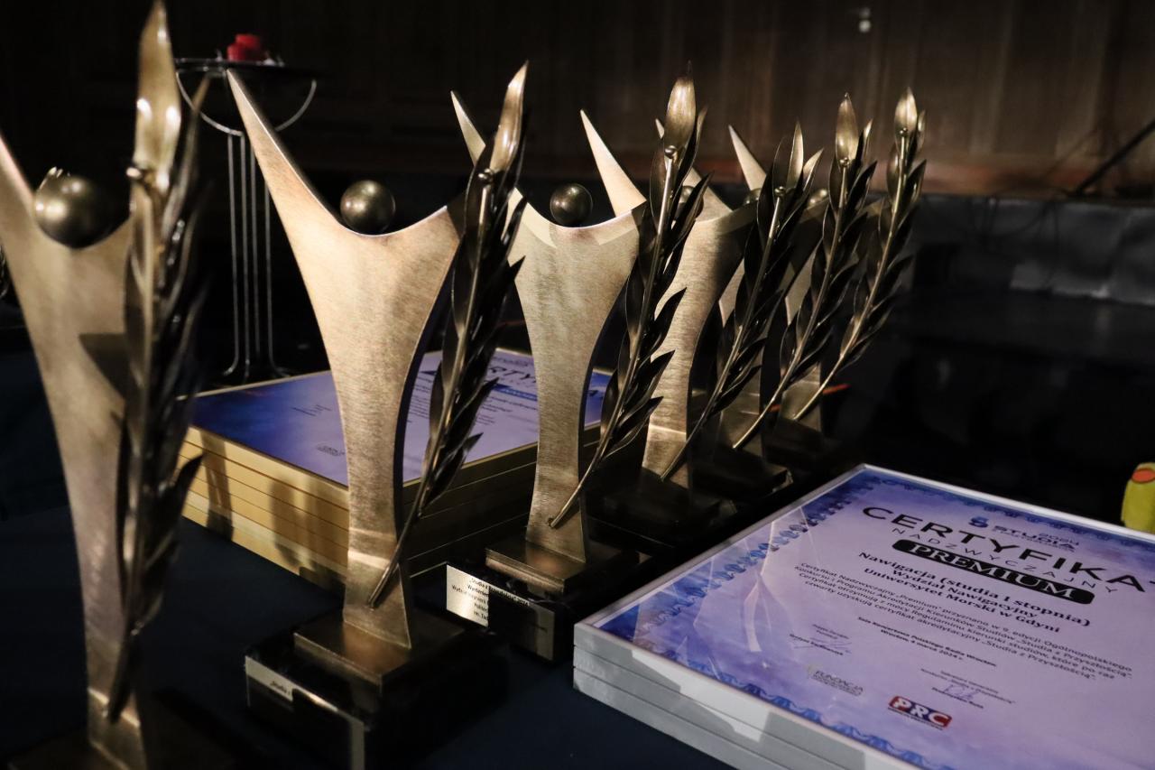 Wydział Nawigacyjny UMG laureatem konkursu „Studia z Przyszłością 2024” oraz Certyfikatem Nadzwyczajnym PREMIUM oraz PROGRES ROKU!