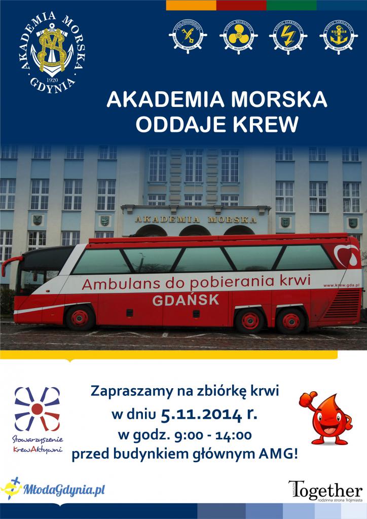 Zbiórka krwi przy Akademii Morskiej w Gdyni