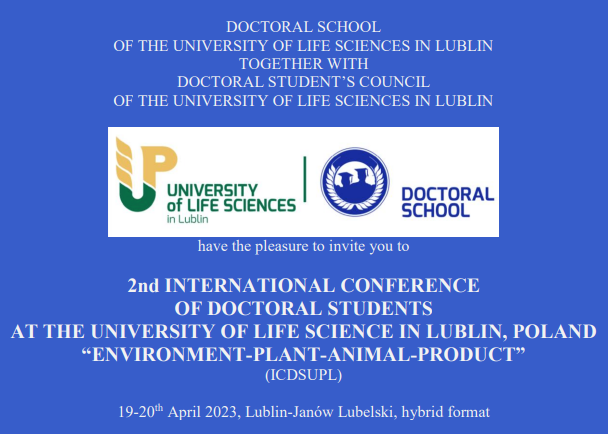2nd International PhD Student’s Conference at the University of Life Sciences in Lublin