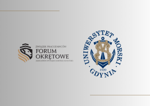 Logotypy: UMG oraz Forum Okrętowe