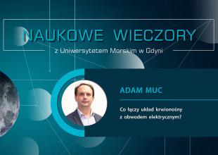 Plansza z tytułem Naukowe wieczory z UMG