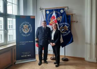 Ambasador Republiki Albanii w Polsce Mimoza Halimi oraz Rektor UMG prof. A. Weintrit