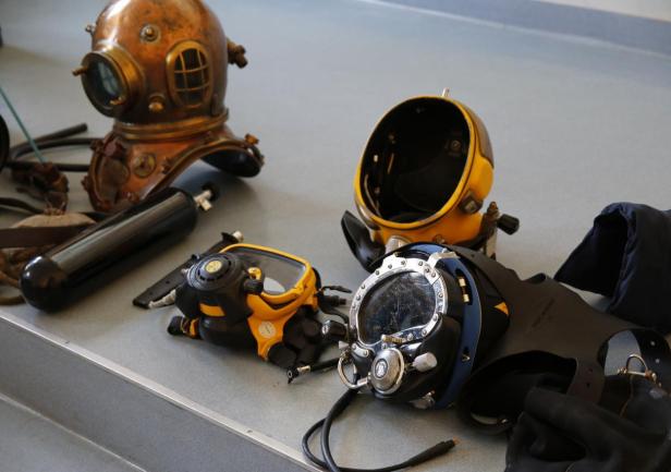 Prace podwodne, czyli prezentacja wybranego sprzętu nurkowego, fot. Katarzyna Okońska Prace podwodne, czyli prezentacja wybranego sprzętu nurkowego.