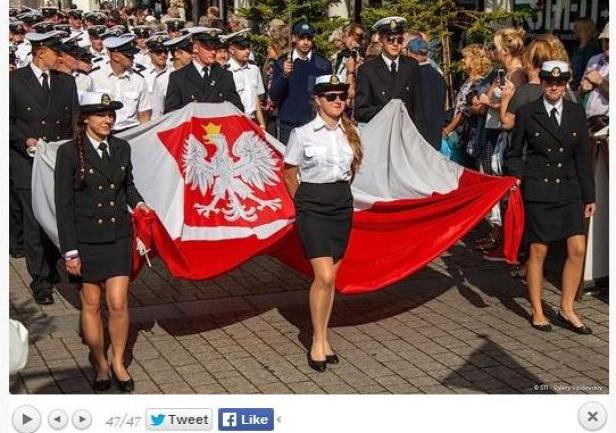 Podczas parady w Falmouth