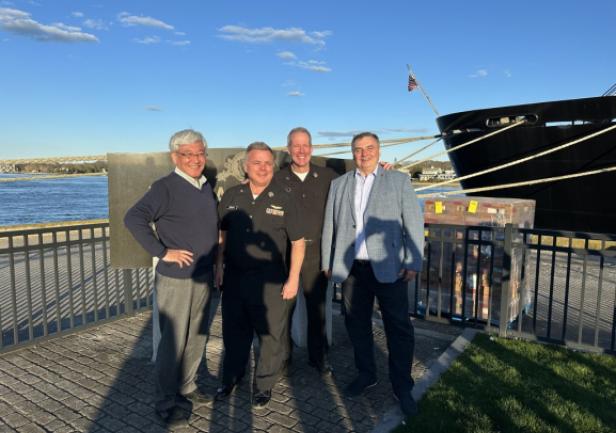 JM Rektor prof. A. Weintrit wraz z Dyrektorem Generalnym IAMU Takeshi Nakazawą oraz gospodarzami z Massachusetts Maritime Academy