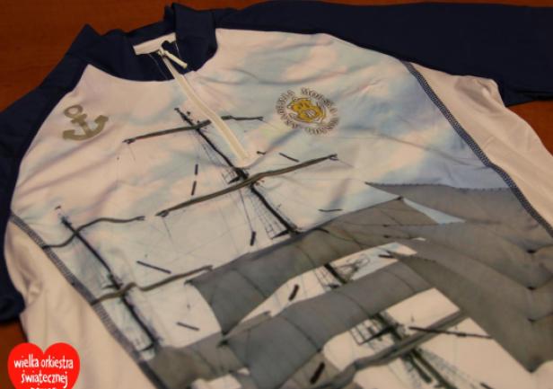 Koszulka rowerowa Akademii Morskiej przeznaczona na licytację Koszulka rowerowa Akademii Morskiej w Gdyni