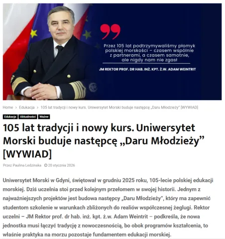 JM Rektor UMG prof. Adam Weintrit