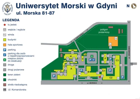 Plan kampusu UMG ul. Morska